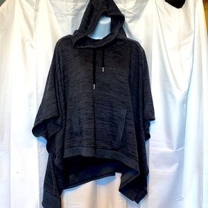 NWOT Athleta Asymmetrical charcoal grey hoodie with front pocket